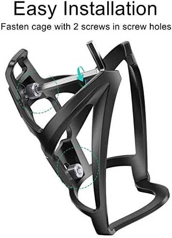 QINIFIFY Bike Water Bottle Cage, Lightweight Bike Bottle Holder Strong Bicycle Drink Cup Holders Cycling Kettle for Road, Mountain and Kids Bikes