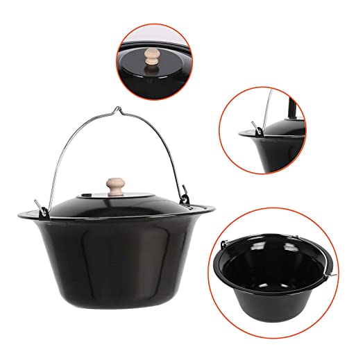 Foto von Momboo Ungarischer Gulaschkessel mit Dreibein 10 L, Kesselgulasch Topf Gulaschtopf Dreibein mit Kessel, Kann Mahlzeiten für 6-10 Personen zubereiten