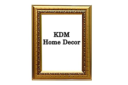 Image of set of 2 8x8 Inch Golden Color flexiable Glass (acrylic) & synthetic wood customized Modern Collage Photo Frames for Wall Hanging table stand