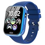 Orologio Smartwatch per Bambini, Telefono Intelligente per Ragazza Ragazzo con 19 Giochi, Contapassi, Musica, Fotocamera, SOS, Torcia, Sveglia Regalo Smartwatch per Bambino 4-12 Regalo (Blu scuro)