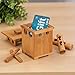 Bits and Pieces Wooden Puzzle Box Bamboo Tower Design Puzzle Box with Hidden Compartment Brainteaser, Solution Included