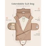 LOVEVOOK Convertible Travel Duffle Bag for Women Men, Garment Bag for Travel, Quilted Overnight Weekender Carry On Duffel Bags for Airplane, Suit Bags for Trip, Business - Image 3