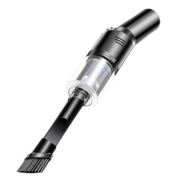 Mini Handheld Vacuum Cleaner Powerful Suction, Cordless Portable Rechargeable with 2 Washable Filter - for Car, Scraps Laptop, Keyboard, Home Office Pet Hair, Piano by JTRF (Black)