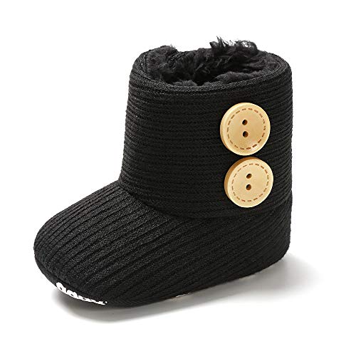 Hsnikabe Newborn Baby Boy Girl Booties Fleece Cozy Non Skid Infant Slippers Winter Warm Socks Crib Shoes