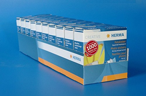 10 Packungen HERMA 1071 Fotokleber im Kartonspender 1.000 Stück (10 Packungen à 1.000 = 10.000 Stück)