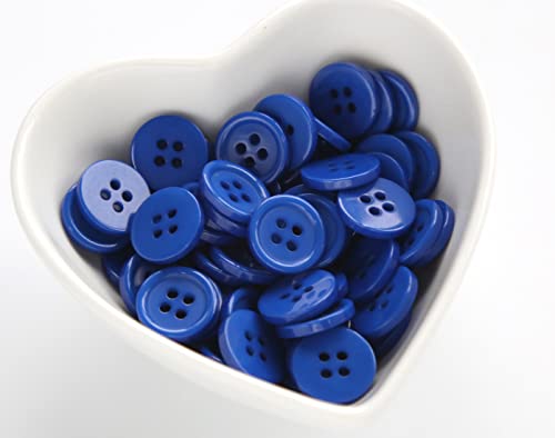 GANSSIA 5/8" (15mm) Sewing Flatback Buttons Blue Color Bulk Button Pack of 160 Pcs - Thumbnail 3