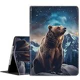 Case for iPad 9th/8th/7th Generation Case, iPad 10.2 Case (2021/2020/2019), Slim Folding Stand Cover with Auto Wake/Sleep for iPad 10.2 inch, Black Bear