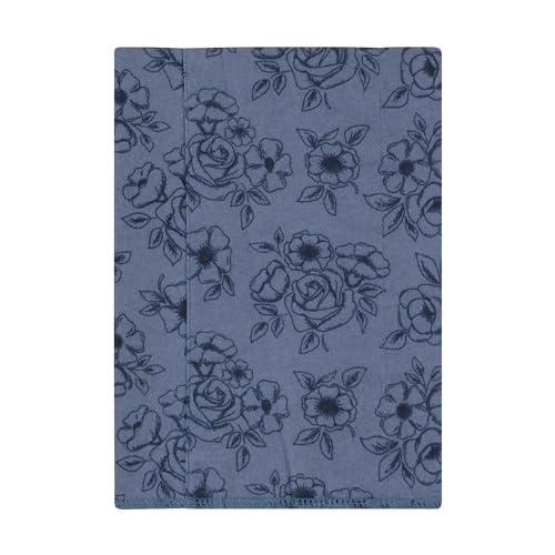 Image of Hudson Baby Unisex Baby Cotton Poly Flannel Burp Cloths, Dusty Rose Floral 4-Pack, One Size