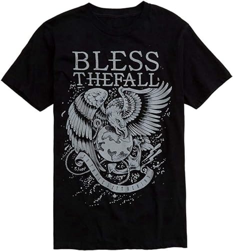 Photo de Fashion Mens Printed Summer Blessthefall Eagle T Shirt Black S