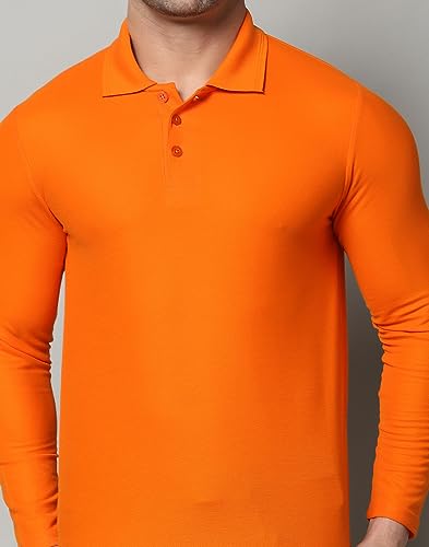 Image of INKKR Full Sleeve Men's Solid Polo Neck T-Shirt Combo