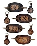 Made in USA, GENUINE THICK LEATHER Hair Barrette, Stick Pony Tail Holder Butterfly Dragonfly Dolphin