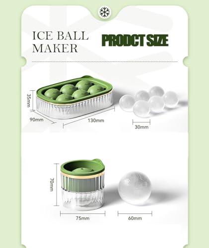 Molde redondo para cubos de hielo con tapa y silicona miniatura 7