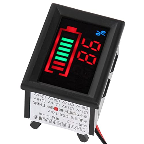 Battery Capacity Indicator, Battery Voltage Meter Tester ABS Stable Electricity 1.8x1.0in High Definition for Test Equipment for Power Bank (#5)