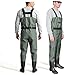 Fiblink Chest Waders, 2-Ply Nylon/PVC Waterproof Fishing Hunting Waders, Fishing Waders for Men & Women with Boots(Green-M8)