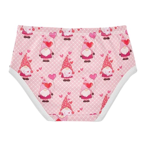Joisal Cute Valentine Gnomes Pink Girl Panties Cute Toddler Girls Underwear Cotton Funny Underpants Briefs 2t2
