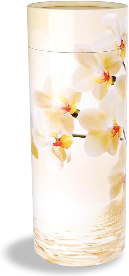 Orchids Scatter urn Cremation Urn, Urns for Man or Woman, Urn for Human Ashes, Urn TSA Compatible, Dispersion Urn, Cardboard urn