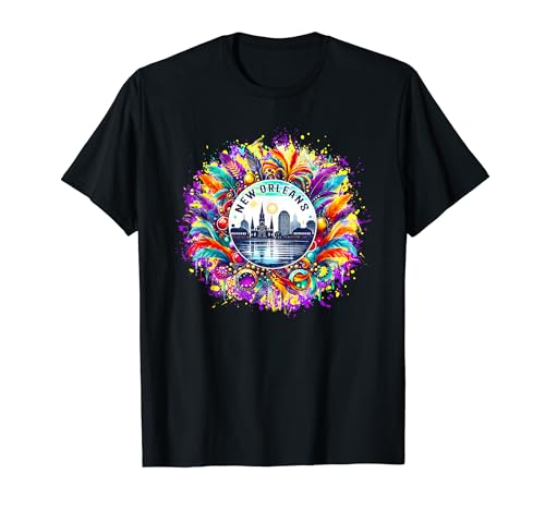 Classy New Orleans Bourbon Street Cool Fun NOLA Mardi Gras T-Shirt