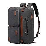 Mochila multifuncional mochila masculina mochila de negócios, bolsa portátil para laptop (lona cinza,17,3 polegadas)