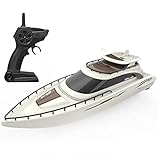 Ssccgym Remote Control Boat 4CH Electric Watercraft RC Sail Cruise Ship 15km/h for Lake Pool Boy Kids 8y+