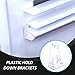 Maitys Hold Down Brackets Clear Plastic Blind Brackets Holder Replacements for 2 Inch Blinds Horizontal Shades Windows Doors(4 Pieces)