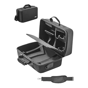 VEVOR PS5 Tragetasche, Reisetasche für Playstation 5, stoßfestes Eva, weiches Innenfutter & gepolsterte Trennwände für zusätzlichen Schutz, geräumiges Design mit Tragegriff, 420x210x300 mm