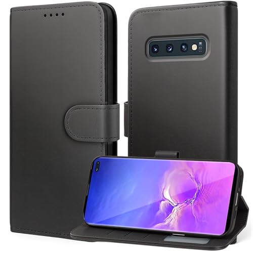 【Staccabile Portafoglio Multifunzionale】 Questa custodia per Samsung Galaxy S10 Plus ha una potente funzione Protezione del telefono cellulare e portafogli 2 in 1Metti la Carte d'identità,carte di credito,banconote,ecc.nel Tawarror cover,assicurati che non cada o si perda,per trasportare facilmente la articolo essenziale con il tuo dispositivo.