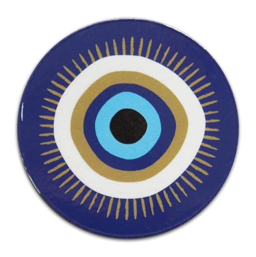 Set de 15 imanes decorativos Ojo Turco Azul redondo miniatura 2