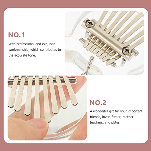MILISTEN Formato de desenho de Kalimba transparente 8 teclas de piano de polegar