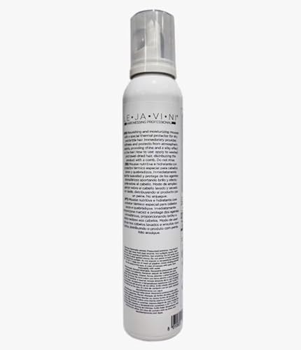 LEJAVINI N8 | Mousse Espuma pelo nutritiva Profesional | Hidratación y Protección Térmica | Con Extracto de Té | Para Todo tipo de cabello | NutriHair - 200ml - imagen 4