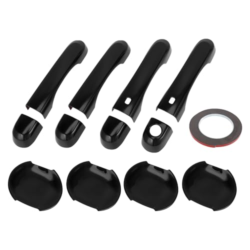 Motoforti Exterior Door Handle Cover Set, Decoration Trim for Jeep Renegade 2015-2021, ABS, Black, 1 Set