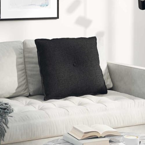 Coussin de dossier noir lavable pour optimiser le confort du salon