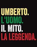 telaio umberto dei uomo  Umberto L\'uomo Il Mito La Leggenda: Diario a righe vuote con nome Umberto sulla copertina, ottimo regalo per Umberto, 120 pagine - (8x10) pollici