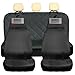 Price comparison product image rhinos autostyling COMPATIBLE WITH FORD FOCUS ZETEC (2011-2014) - Heavy Duty Black Pair Waterproof Car Front Seat Covers & Heavy Duty Quilted Rear Seat Cover Protector