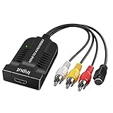 HDSUNWSTD 1080p HDMI to Male AV/S Video Adapter S-Video,HDMI2AV+S CVBS Video Converter, HDMI to Male AV&S Video RCA HDMI2AV Converter 1080P HD Video Converter Box High Definition Multimedia