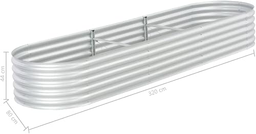 Miniatura 8 de Cama elevada para jardín, jardinera galvanizada para exteriores, para verduras, plantas, flores, hierbas, frutas, grandes camas de jardín elevadas