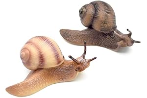 Rich Boxer 2 Pcs Live Snail Miniature Snail Model for Fairy Garden Micro Landscape Decor