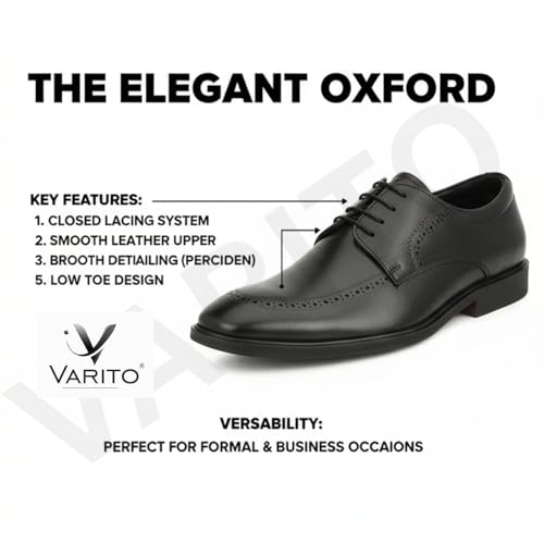 Image of Varito Men's Pure Leather Lace up Formal Shoes