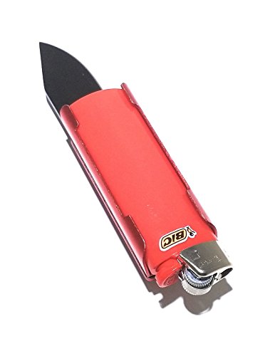 KS Lighter Holder With Spring Assist Knife Lighter Case (Lighter Not Included) (Red) - Thumbnail 7