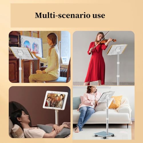 Atril para lectura con ruedas que elimina el dolor de cuello, soporte ajustable de 180° 2