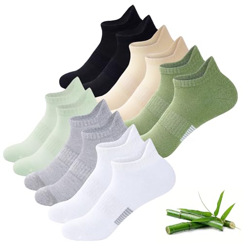Niorasen Ankle Socks for Women, 6 Pairs Breathable Bamboo Viscose Low Cut Thin Socks, Moisture...