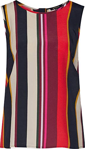 More & More Damen Stripe Blouse Active Bluse Ärmellos Top Multicolour (36)