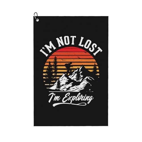 KMNCBSQ I'm Not Lost I'm Exploring Golf Towel 24" X