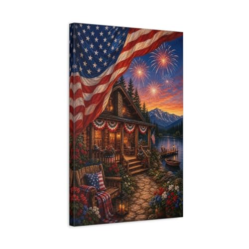 Impression sur toile patriotique de cabine avec châssis épais de 3 cm de qualité