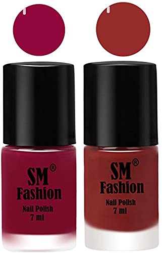 Image of Long Lasting Nail Polish | Nail Paint Combo 7 ml Each) - Set of 2 Cherry Blossom-Jam
