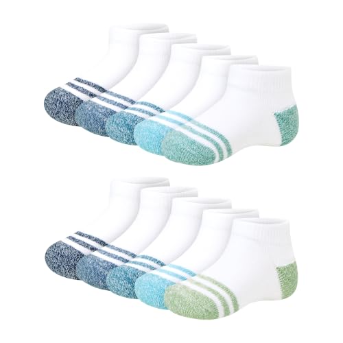 Image of Hanes Toddler Ankle and Low Cut Socks, 12-Pack, Pure Comfort Socks for Infant & Toddler Girls and Boys - Organic Cotton Blend