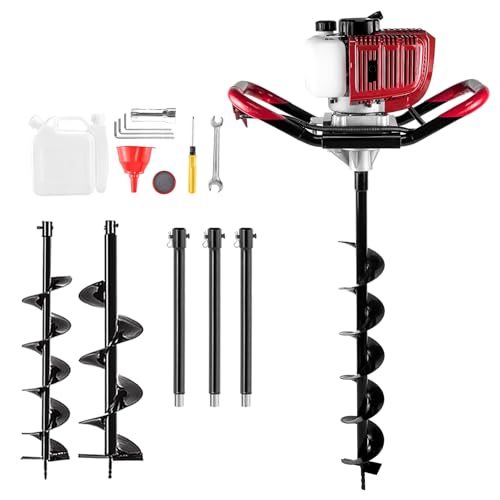 JKCHENPRO 2-Stroke Gas Post Hole Digger with Extensions