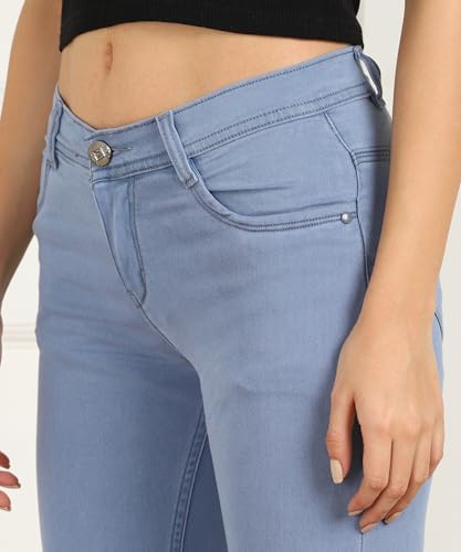 Nifty Women's Denim Stretchable Slim Fit Jeans (Jean_PLN_Grey_28)