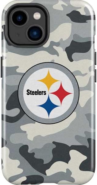 Skinit Impact Phone Case Compatible with iPhone 15 - Officially Licensed NFL Pittsburgh Steelers Camo Design
