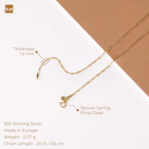 Collar de Plata 925 con Chapado en Oro 18K
