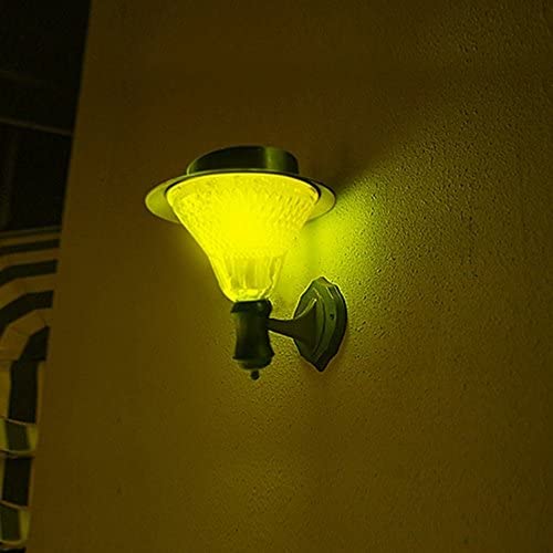 UBERSWEET Warm White, 3W : 16 Solar Lamps 80LM Wall Mounted Lamp CIS-57196B Rechargeable Sensor Waterproof Solar Lighting Energy Saving